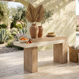 Rectangular Timber-Effect Indoor/Outdoor Console Table | Splendido Herriot