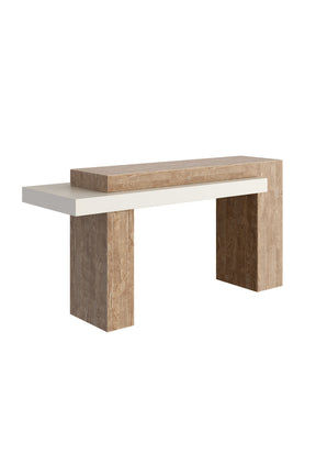 Rectangular Timber-Effect Indoor/Outdoor Console Table by Splendido Herriot