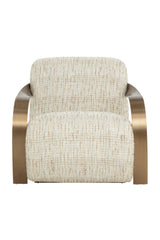 Modern European furniture - Twisted Brass Arm Lounge Chair - www.oroa.com