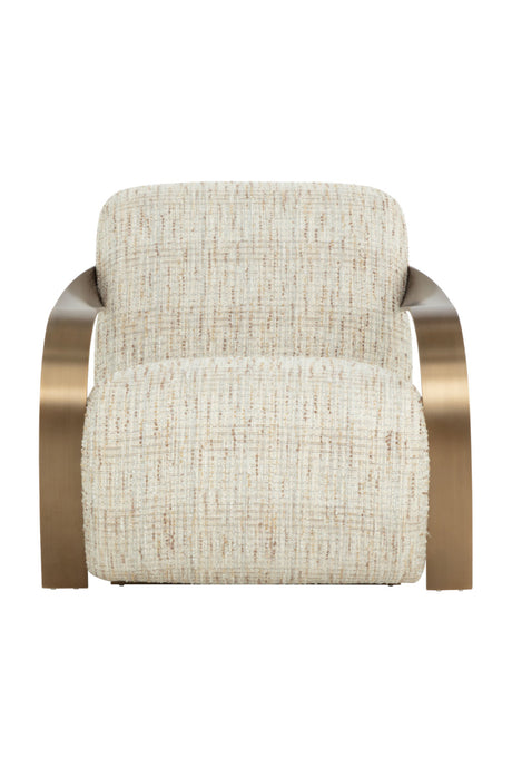 Modern European furniture - Twisted Brass Arm Lounge Chair - www.oroa.com
