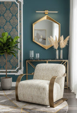 Modern European furniture - Twisted Brass Arm Lounge Chair - www.oroa.com