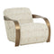 Modern European furniture - Twisted Brass Arm Lounge Chair - www.oroa.com
