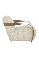 Modern European furniture - Twisted Brass Arm Lounge Chair - www.oroa.com