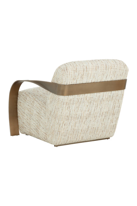 Modern European furniture - Twisted Brass Arm Lounge Chair - www.oroa.com