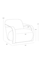 Modern European furniture - Twisted Brass Arm Lounge Chair - www.oroa.com