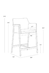 Modern European furniture - Sloped Back Counter Stool - www.oroa.com