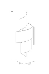 Modern European furniture - Black Metal Twisted Wall Lamp - www.oroa.com