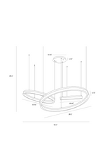 Modern European furniture - Gold 3 Ring Chandelier - www.oroa.com