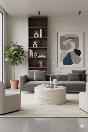 Hand-Sculpted Concrete Coffee Table | Splendido Corey | Oroa.com