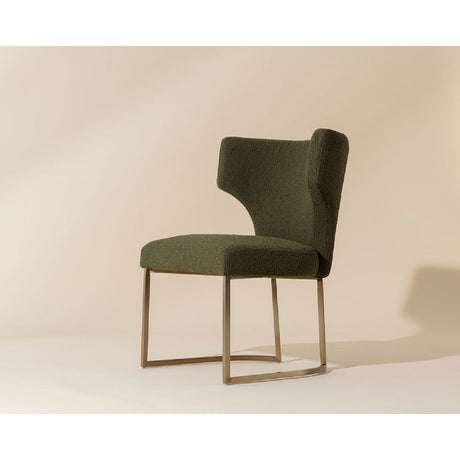 Modern European furniture - Green Wingback Dining Chair - www.oroa.com