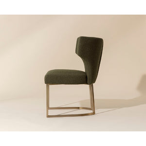 Modern European furniture - Green Wingback Dining Chair - www.oroa.com