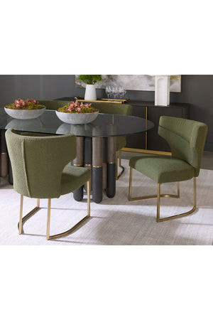 Modern European furniture - Green Wingback Dining Chair - www.oroa.com
