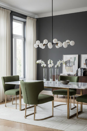 Modern European furniture - Green Wingback Dining Chair - www.oroa.com