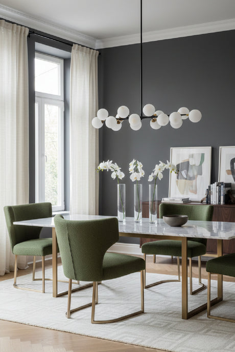 Modern European furniture - Green Wingback Dining Chair - www.oroa.com