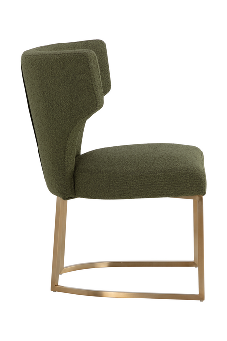 Modern European furniture - Green Wingback Dining Chair - www.oroa.com