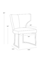 Modern European furniture - Green Wingback Dining Chair - www.oroa.com