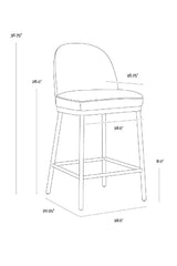 Modern European furniture - Minimalist Upholstered Counter Stool - www.oroa.com