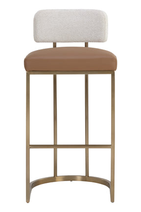 Two-Toned Low-Back Bar Stool by Splendido Larissa Barstool, alternate view 3