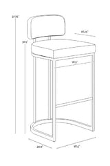 Modern European furniture - Two-Toned Low-Back Bar Stool - www.oroa.com
