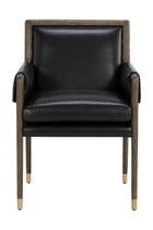 Modern European furniture - Buckle Flap Leather Dining Armchair - www.oroa.com