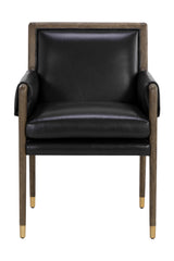 Modern European furniture - Buckle Flap Leather Dining Armchair - www.oroa.com