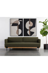 Modern European furniture - Oak Frame Boucle Sofa - www.oroa.com