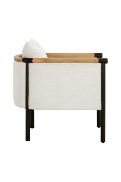 Modern European furniture - Curved Wood Frame Lounge Chair - www.oroa.com