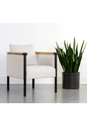 Modern European furniture - Curved Wood Frame Lounge Chair - www.oroa.com