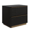 Modern European furniture - Reeded Oak 2-Drawer Nightstand - www.oroa.com