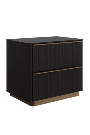 Modern European furniture - Reeded Oak 2-Drawer Nightstand - www.oroa.com