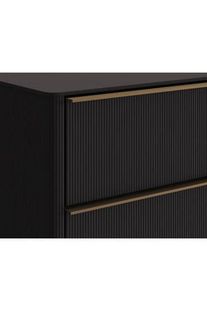 Modern European furniture - Reeded Oak 2-Drawer Nightstand - www.oroa.com