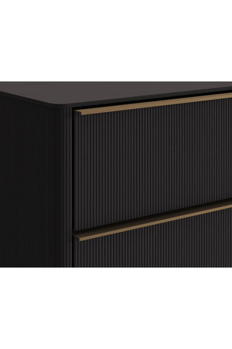 Modern European furniture - Reeded Oak 2-Drawer Nightstand - www.oroa.com