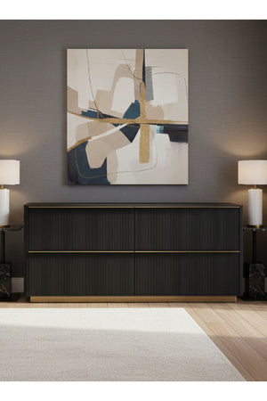 Modern European furniture - Reeded Oak 4-Drawer Dresser - www.oroa.com