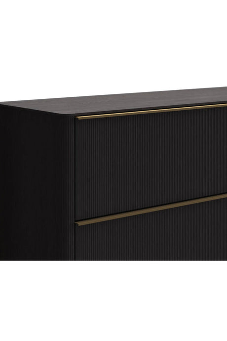 Modern European furniture - Reeded Oak 4-Drawer Dresser - www.oroa.com