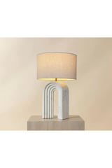 Modern European furniture - Arched White Marble Table Lamp - www.oroa.com