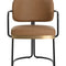 Modern European furniture - Cantilevered Leather Look Dining Chair - www.oroa.com
