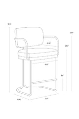 Modern European furniture - Modern Curved Seating Counter Stool - www.oroa.com