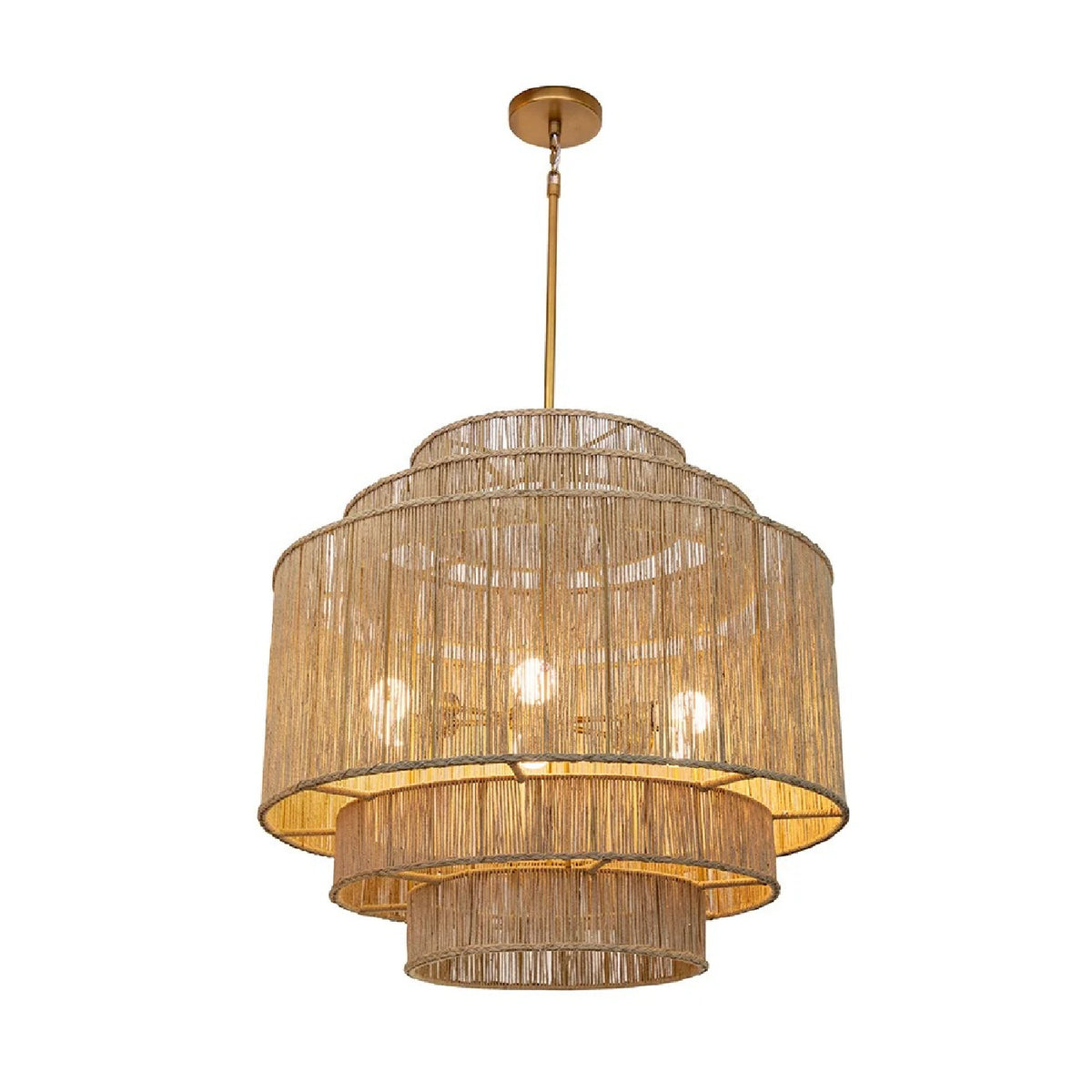 Tiered Jute Chandelier | Splendido Alyssa
