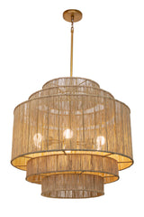 Modern European furniture - Tiered Jute Chandelier - www.oroa.com