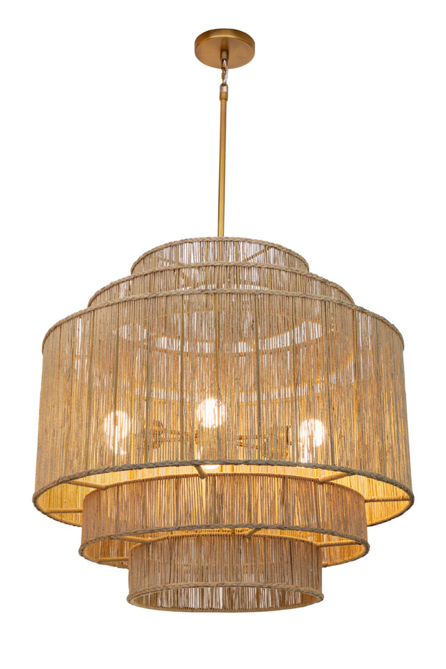 Tiered Jute Chandelier | Splendido Alyssa | Oroa.com