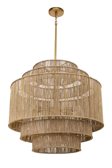 Modern European furniture - Tiered Jute Chandelier - www.oroa.com