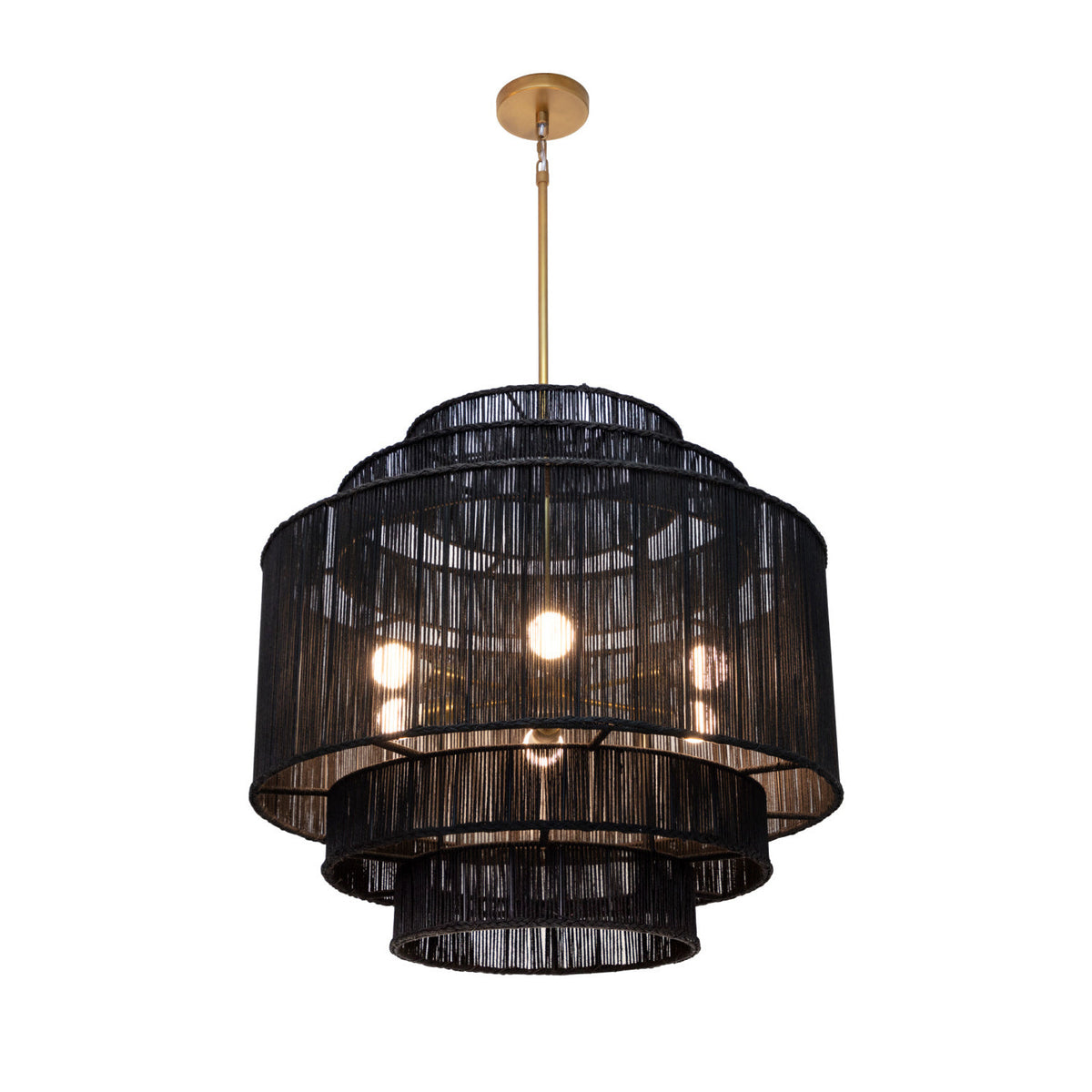 Tiered Jute Chandelier | Splendido Alyssa