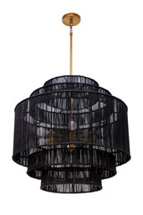 Modern European furniture - Tiered Jute Chandelier - www.oroa.com