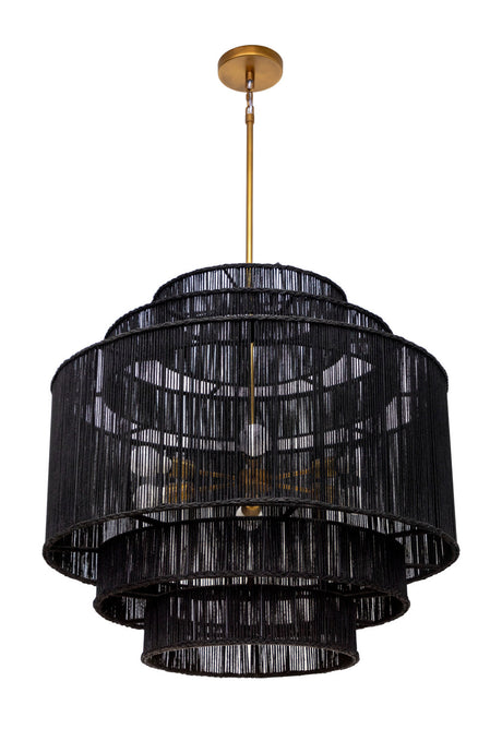 Modern European furniture - Tiered Jute Chandelier - www.oroa.com