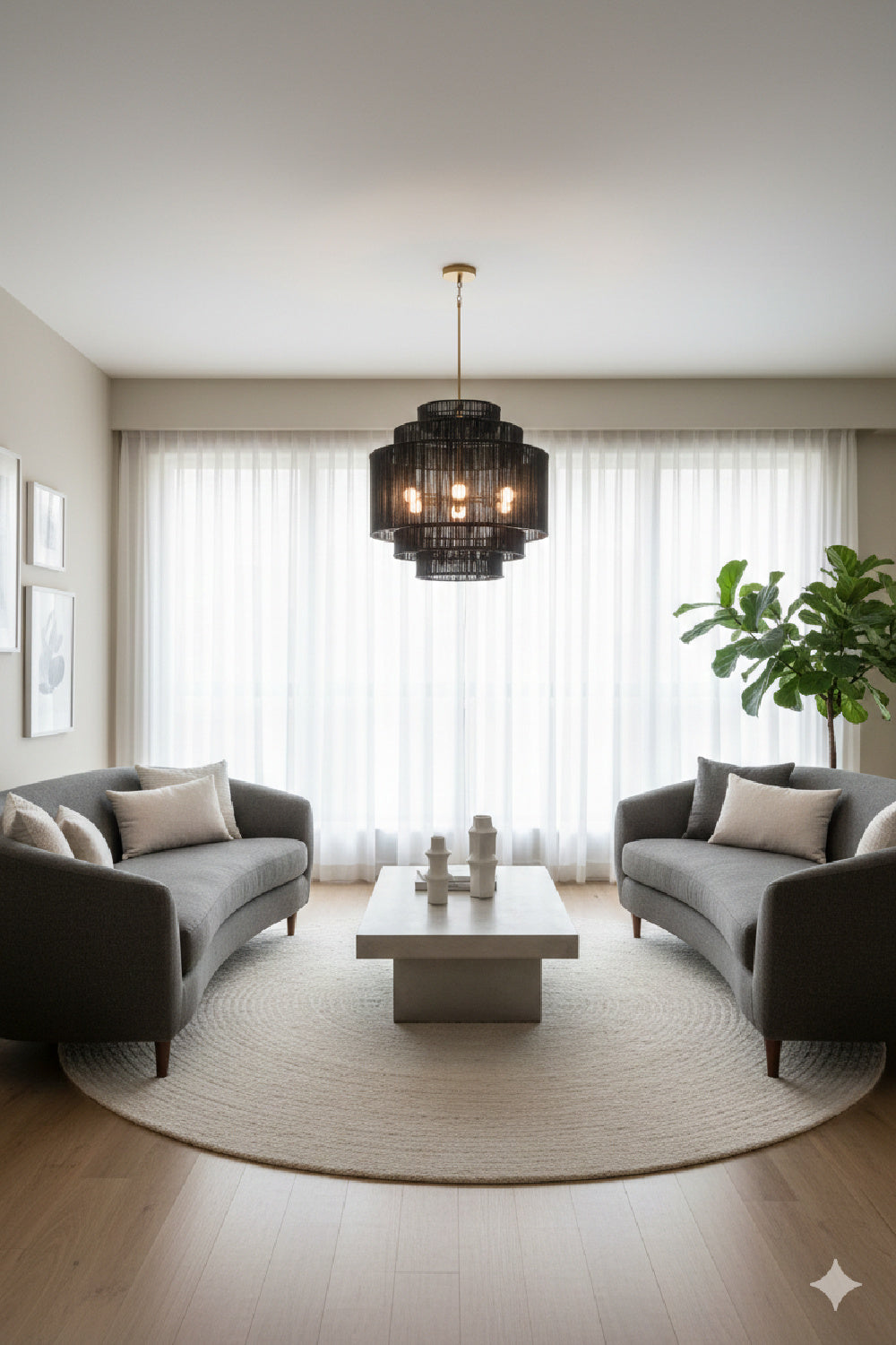 Tiered Jute Chandelier | Splendido Alyssa | Oroa.com