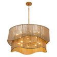 Tiered Wave Jute Chandelier by Splendido Rhine