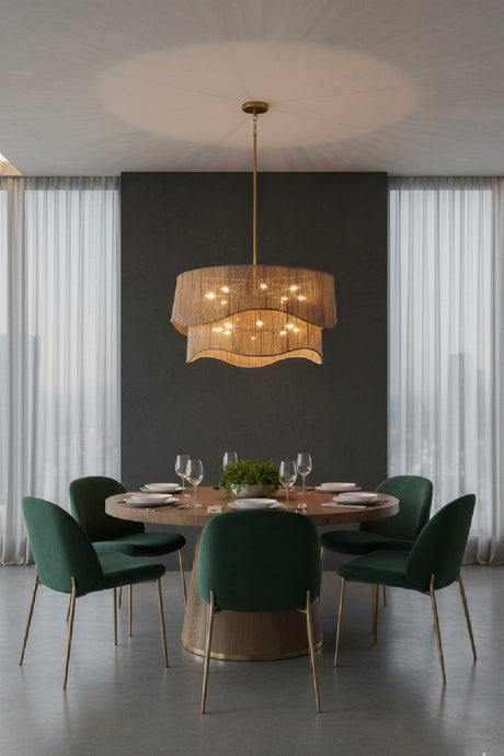 Tiered Wave Jute Chandelier | Splendido Rhine | Oroa.com