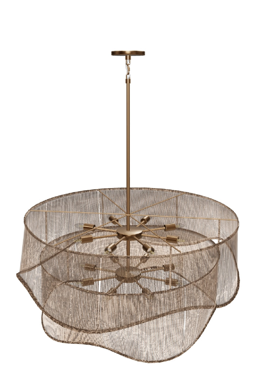 Tiered Wave Jute Chandelier | Splendido Rhine | Oroa.com