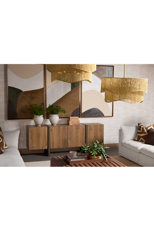 Tiered Wave Jute Chandelier | Splendido Rhine | Oroa.com