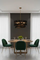 Modern European furniture - Tiered Wave Jute Chandelier - www.oroa.com
